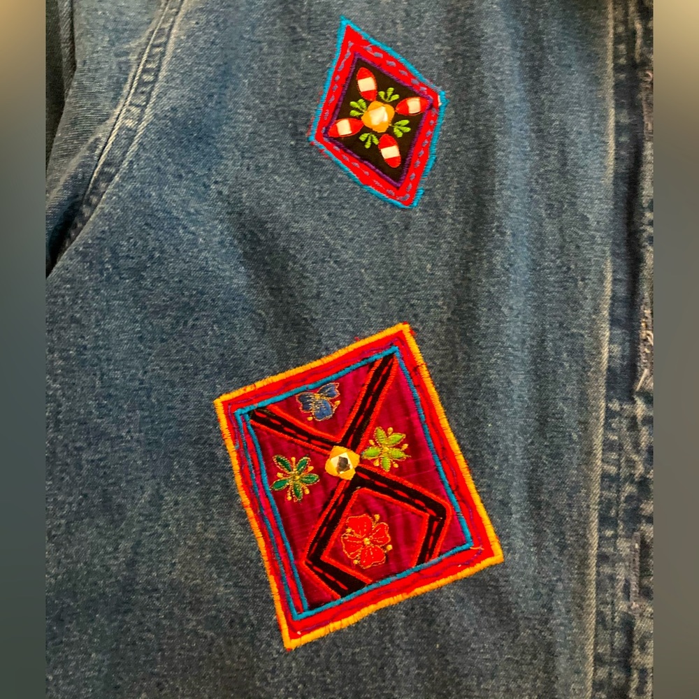 Embroidered Denim Jacket - Picture 8 of 9